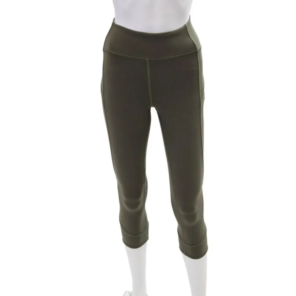 Lululemon Women's Midrise Fitted Cropped Active Wear Legging Green Size 4